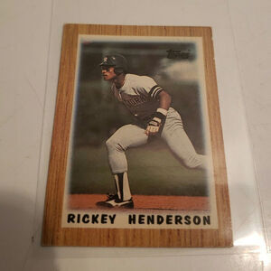 Rickey Henderson 1987 Topps Mini #64 - New York Yankees - League Leaders